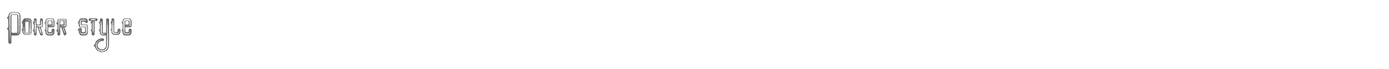 Sample characters Poker style Font